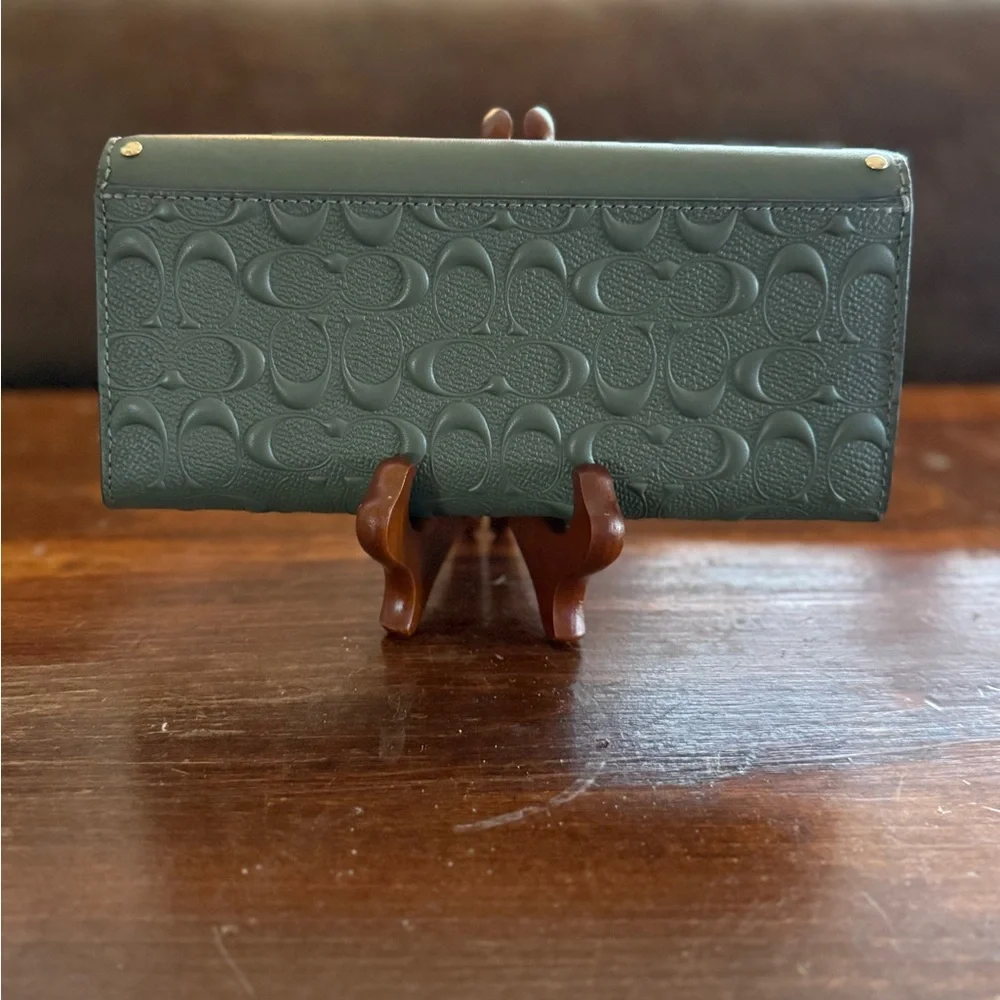 Coach Leather Rivet Slim Envelope Wallet - Picture 2 of 13